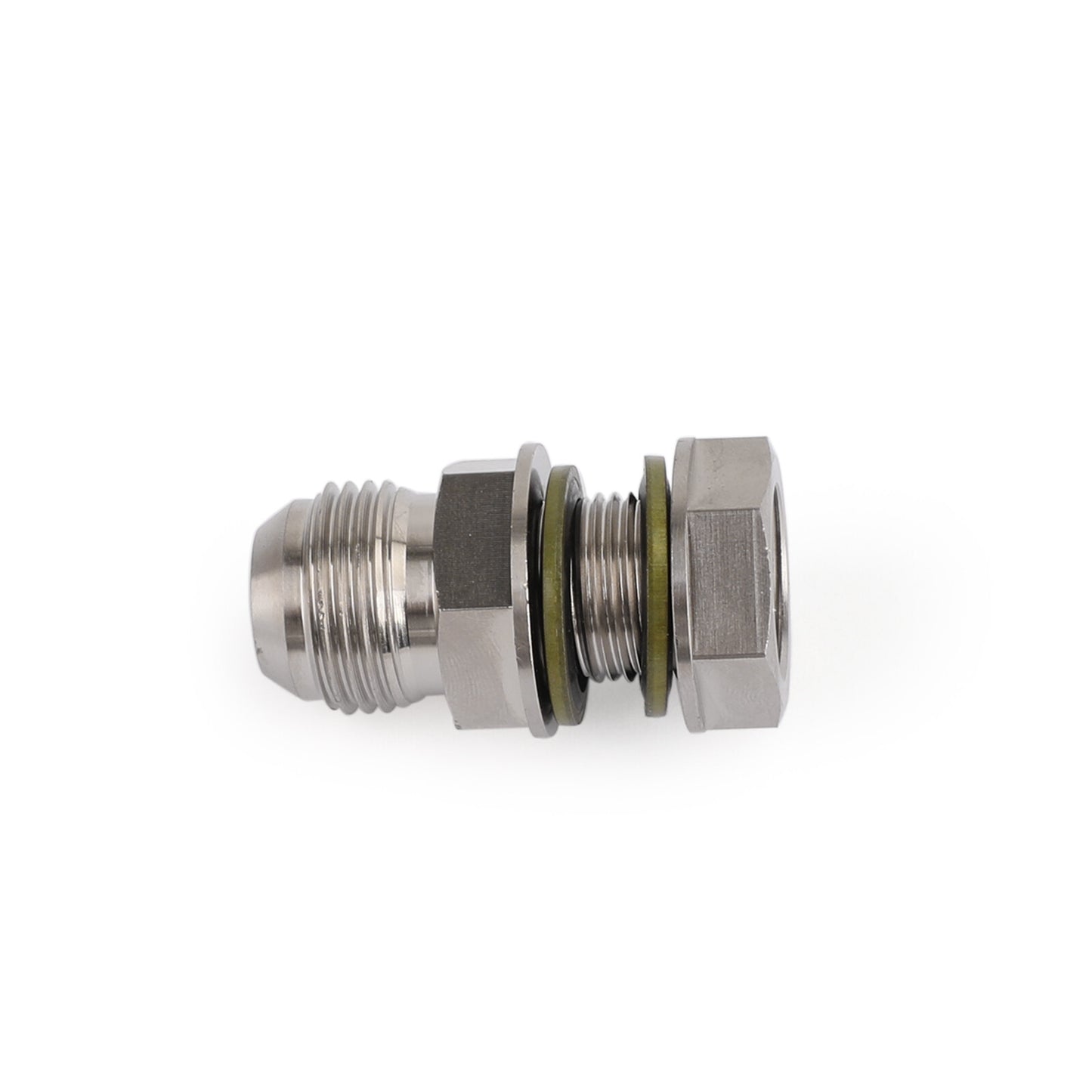 N Turbo Oil Pan Sump Return Drain Adapter Bung Fitting 10AN to M18x1.5 Silver N