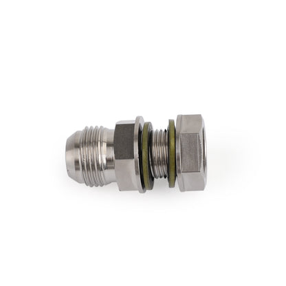 N Turbo Oil Pan Sump Return Drain Adapter Bung Fitting 10AN to M18x1.5 Silver N