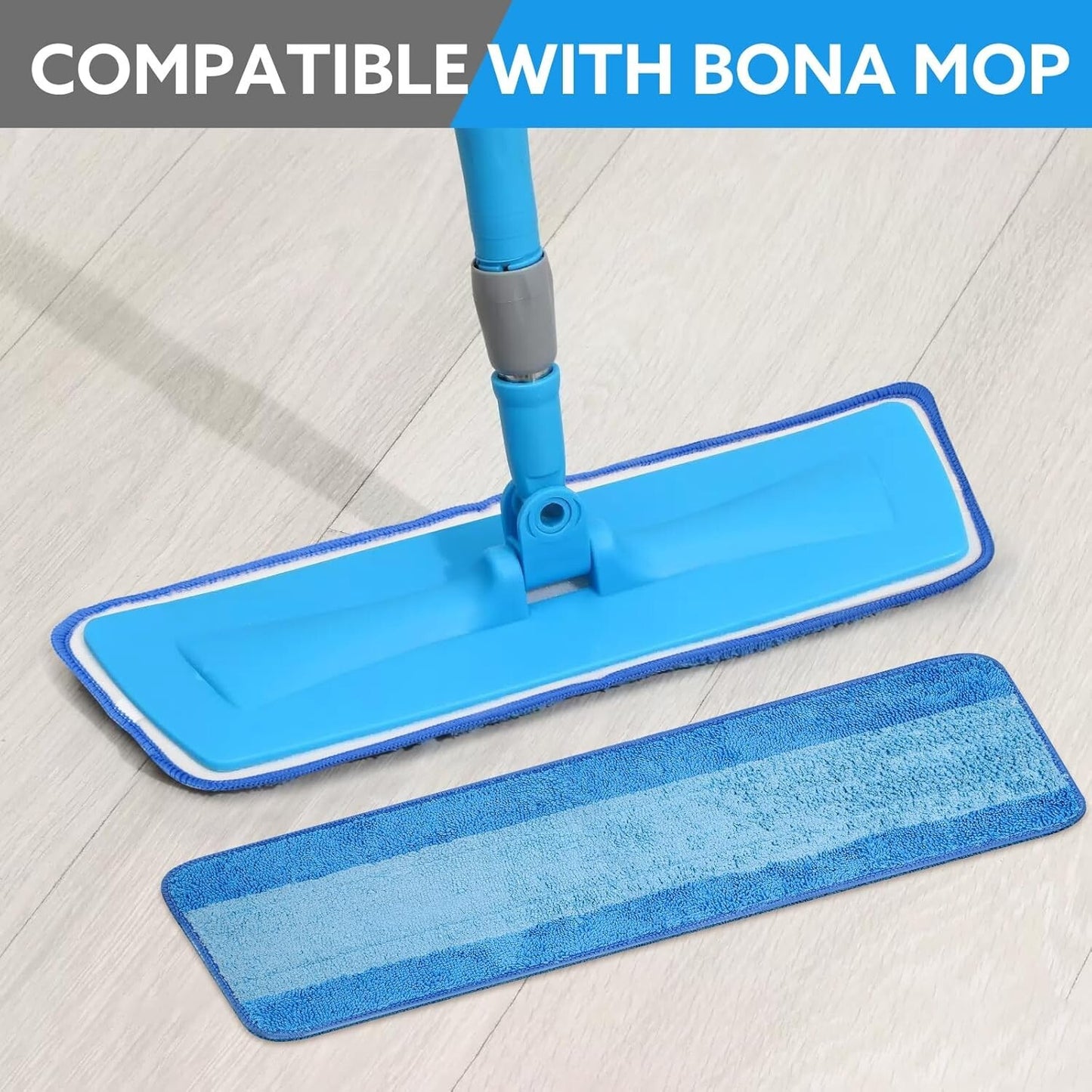6 Pack Replacement Microfiber Cleaning Pads For Bona Mop 18 Inch Reusable Tools