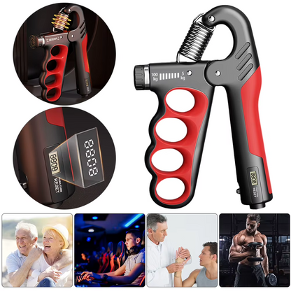 Hand Grip Strength Power Trainer Gripper Strengthener Adjustable Gym Exerciser