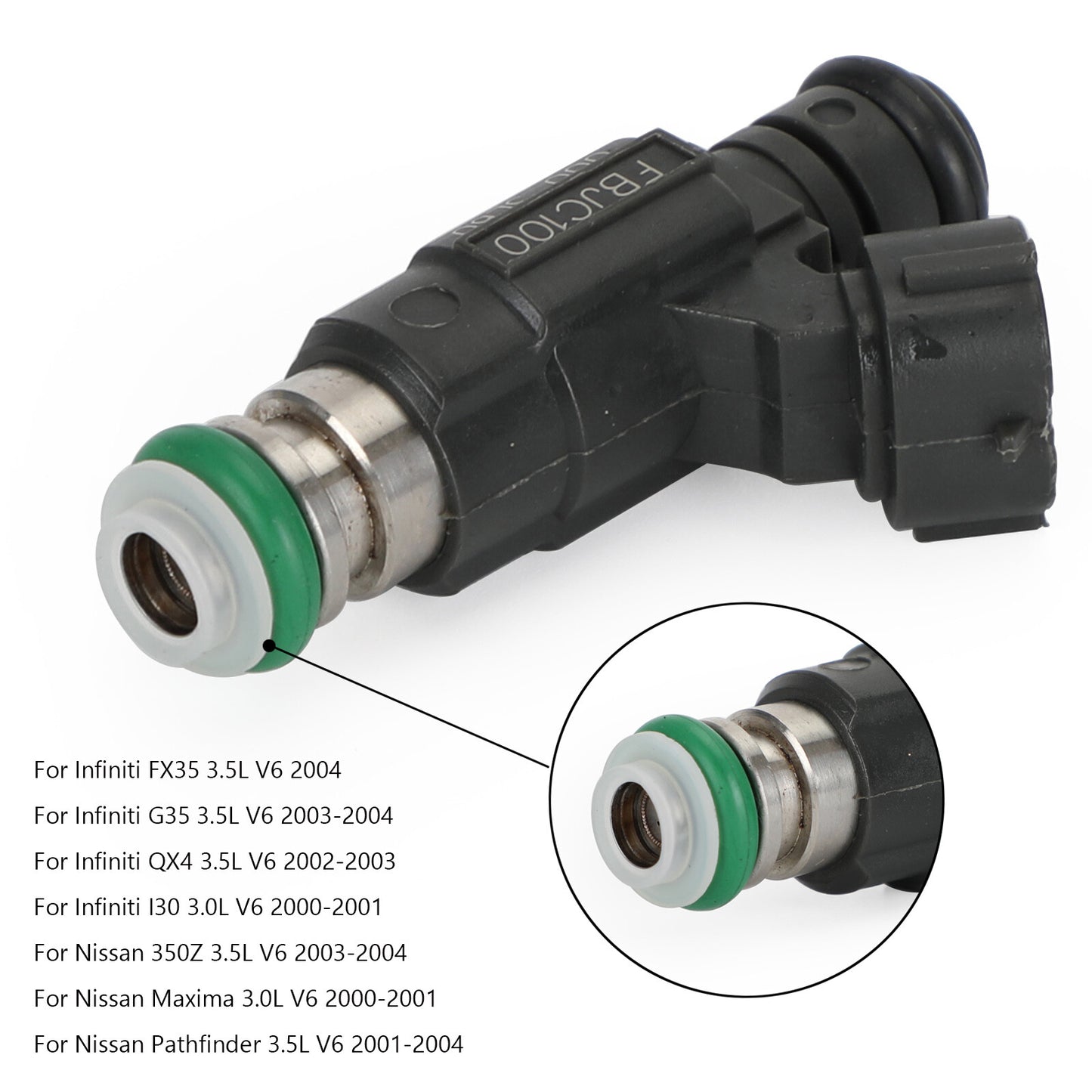 6PCS Fuel Injectors FBJC100 Fit Nissan 350Z 03-04 Fit Infiniti G35 2003-2004