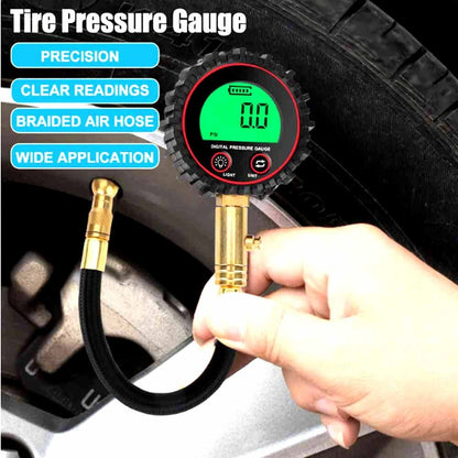 Digital Accurate Air Pressure Tire Gauge 255PSI Meter Tester for Truck Car Bike
