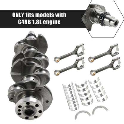 G4NB 1.8L Engine Crankshaft & Rods & Bearings Set for Hyundai Elantra Forte KIA
