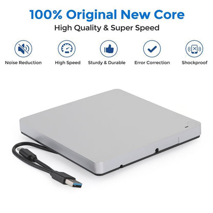 Slot-in External CD/DVD DriveB 3.0 Player Burner Writer for Laptop PC Mac
