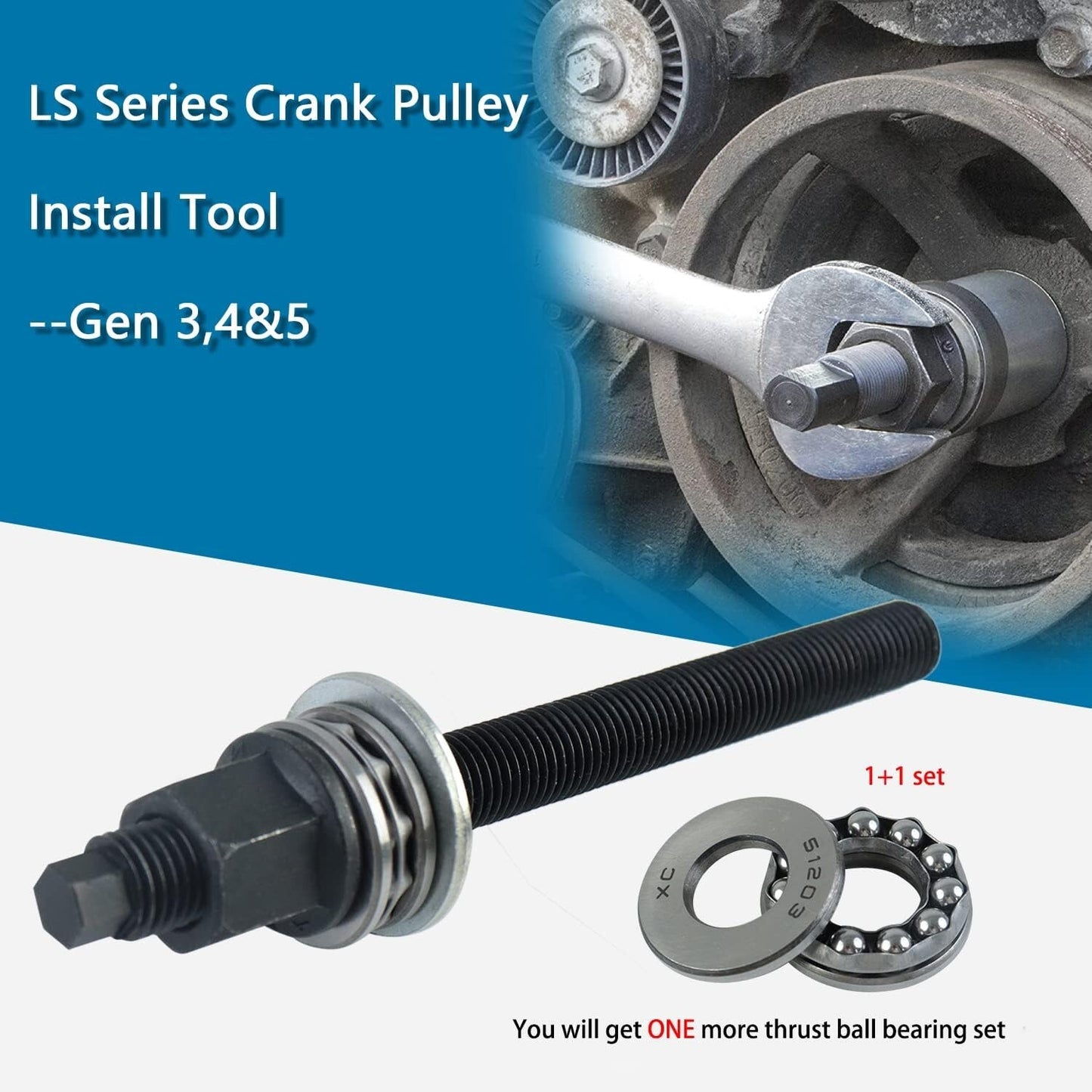 LS Harmonic Balancer Installation Tool Crank Pulley Install Compatible...