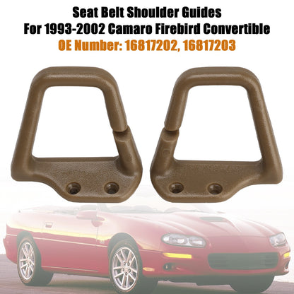 Tan Seat Belt Shoulder Guides For Camaro Firebird Convertible 1993-2002