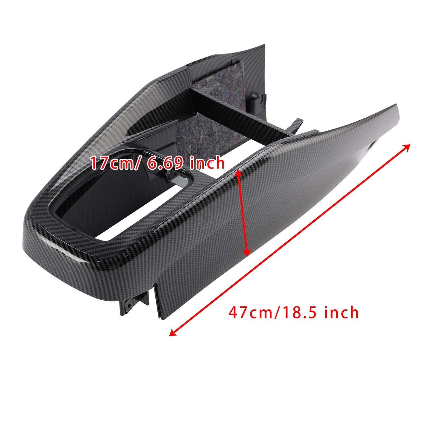 Car Center Console Trim 1J1863201D For VW Golf Jetta Carbon Fiber Pattern