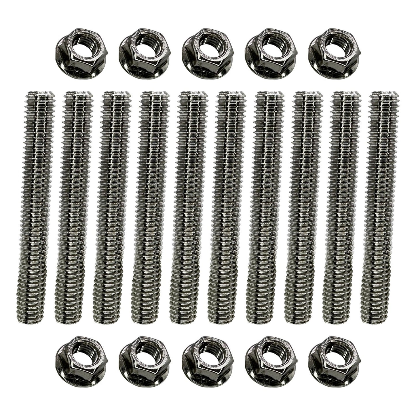 Stainless Exhaust Manifold Stud Kit for Ford 6.8L V10 - One Side, 10 pcs