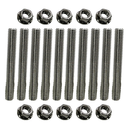 Stainless Exhaust Manifold Stud Kit for Ford 6.8L V10 - One Side, 10 pcs