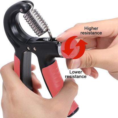 2 Hand Grip Strengthener Power Trainer Gripper Adjustable Gym Exerciser Strength