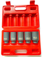 1/2'' Drive 12 POINT 5pcs Deep Spindle Axle Nut Socket Set 30 32 34 35 36mm