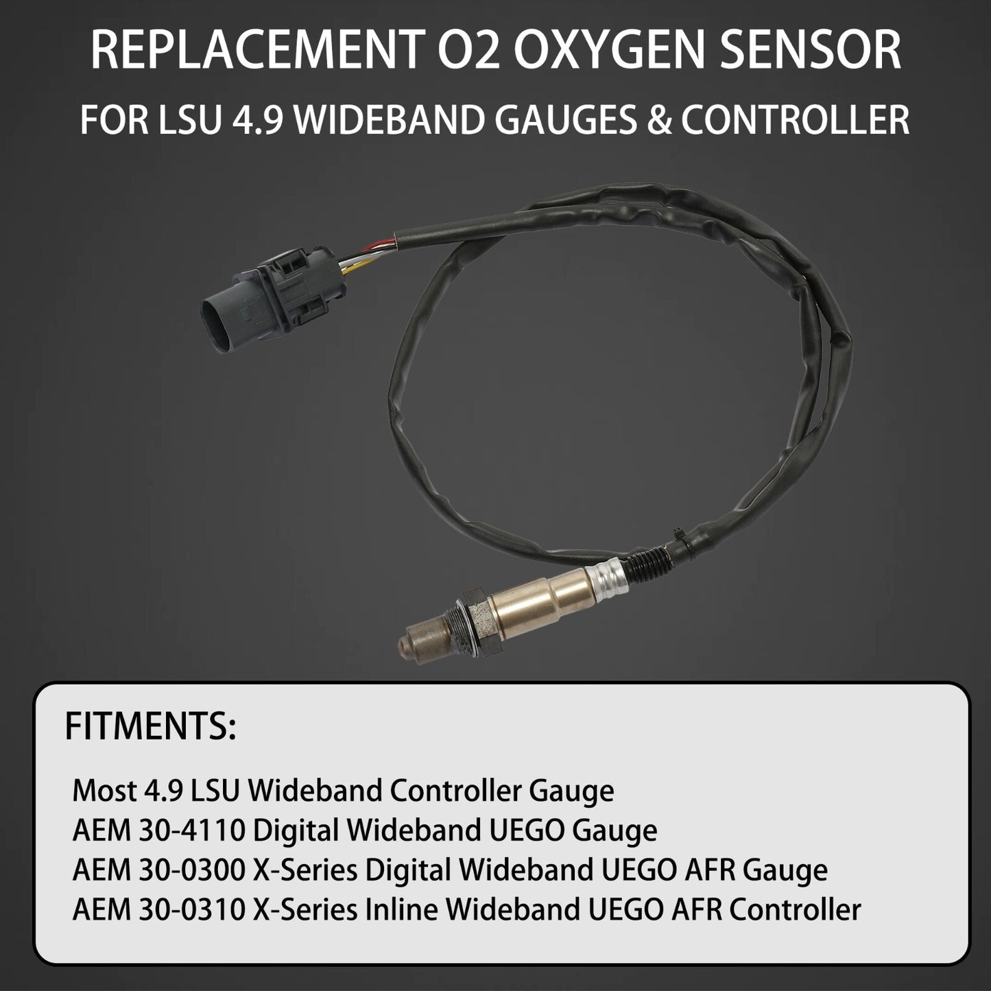 0258017025 LSU 4.9 Lambda WideBand O2 Oxygen Sensor for PLX AEM# 30-4110 30-0300