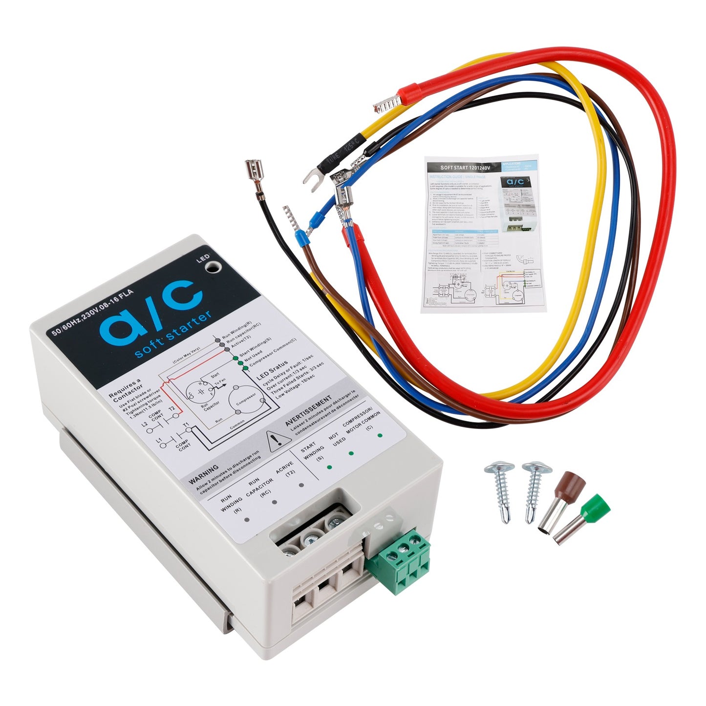 08-16A Soft Start Module For 1.75-3.5 Ton AC Units  Reverse Motor Protection