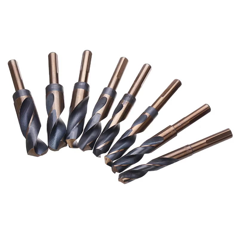 8 PCS HSS Cobalt Silver and Deming Drill Bits Set Large Size 9/16 inch to 1 inch
