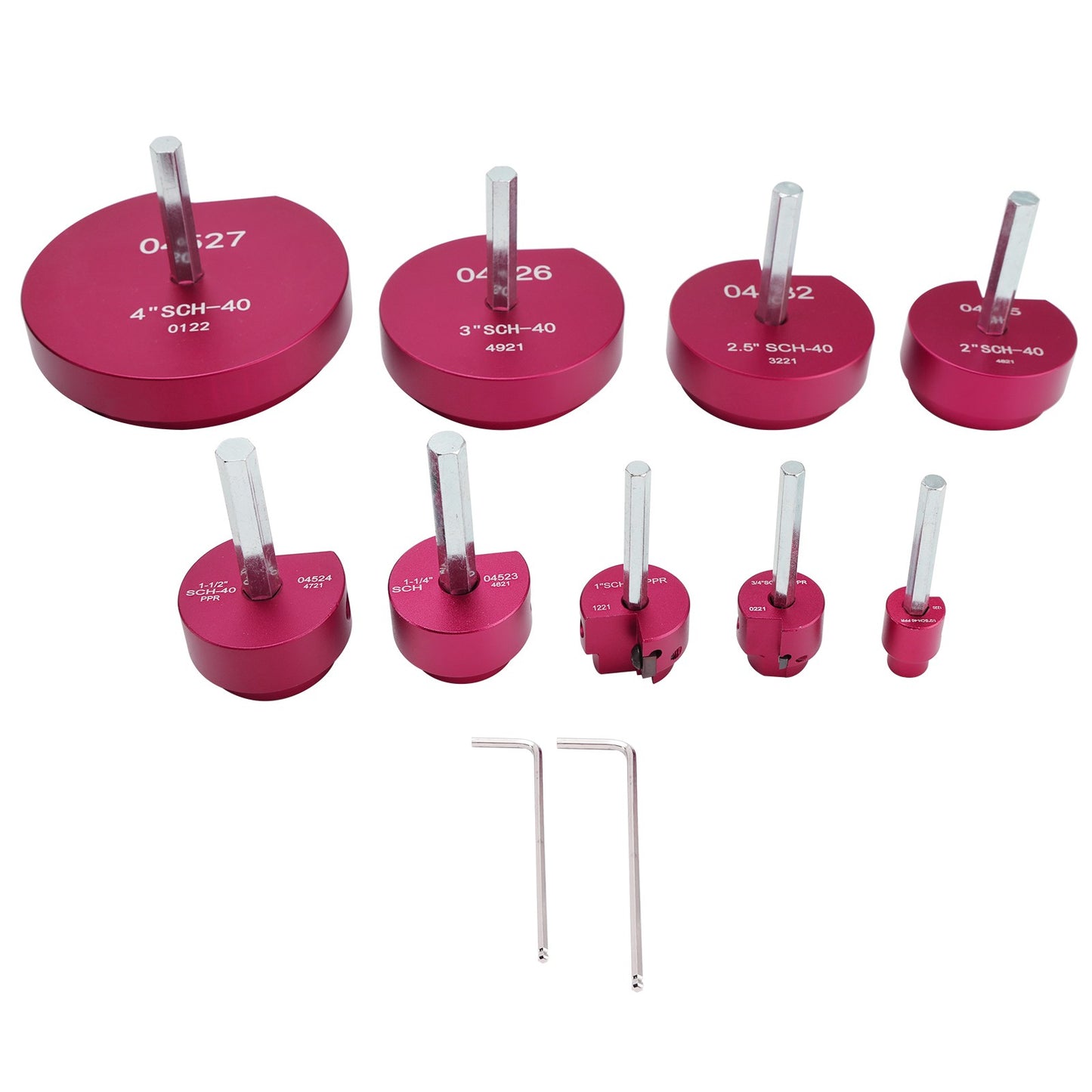 PVC Pipe Reamer Kit 9PCS For 1/2 To 4 Inch Fittings Compatible With Drill