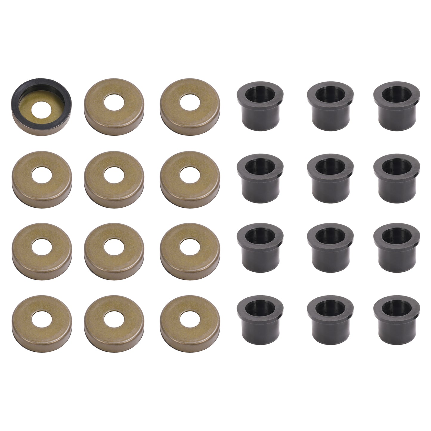 Solid Spare For Yamaha Banshee 350 YFZ350 Black & Gold Front A Arm Bushing & Dust Cover Kit