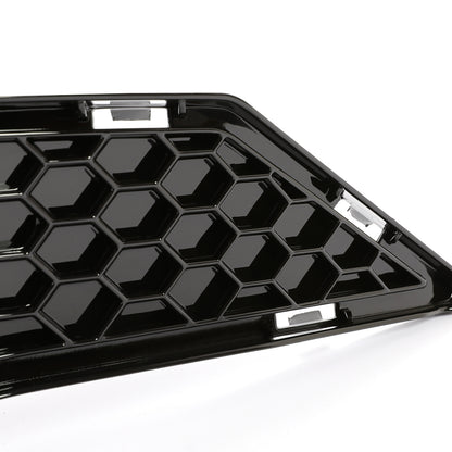Solid Spare For 2018-2022 Ford Mustang Front Upper Grille + Lower Mesh Grill Honeycomb Black