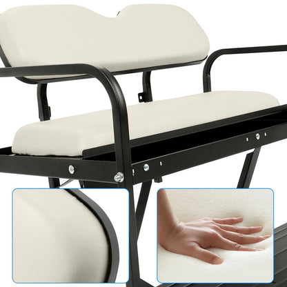 Solid Spare For Yamaha Drive G29 Golf Cart Flip Rear Back Seat 07-16 - Off White Cushions
