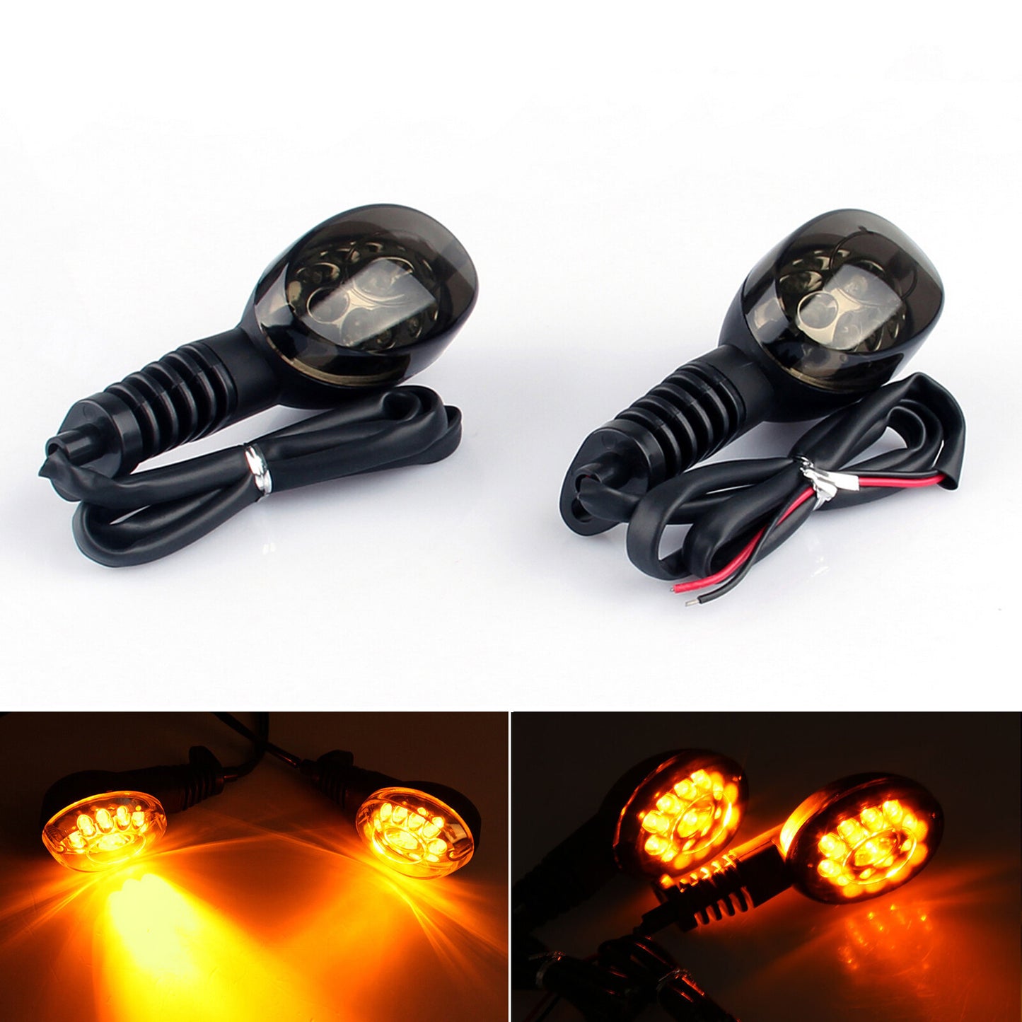 Front Rear Turn Signals Blinker Indicator Amber For Kawasaki NINJA 250R S