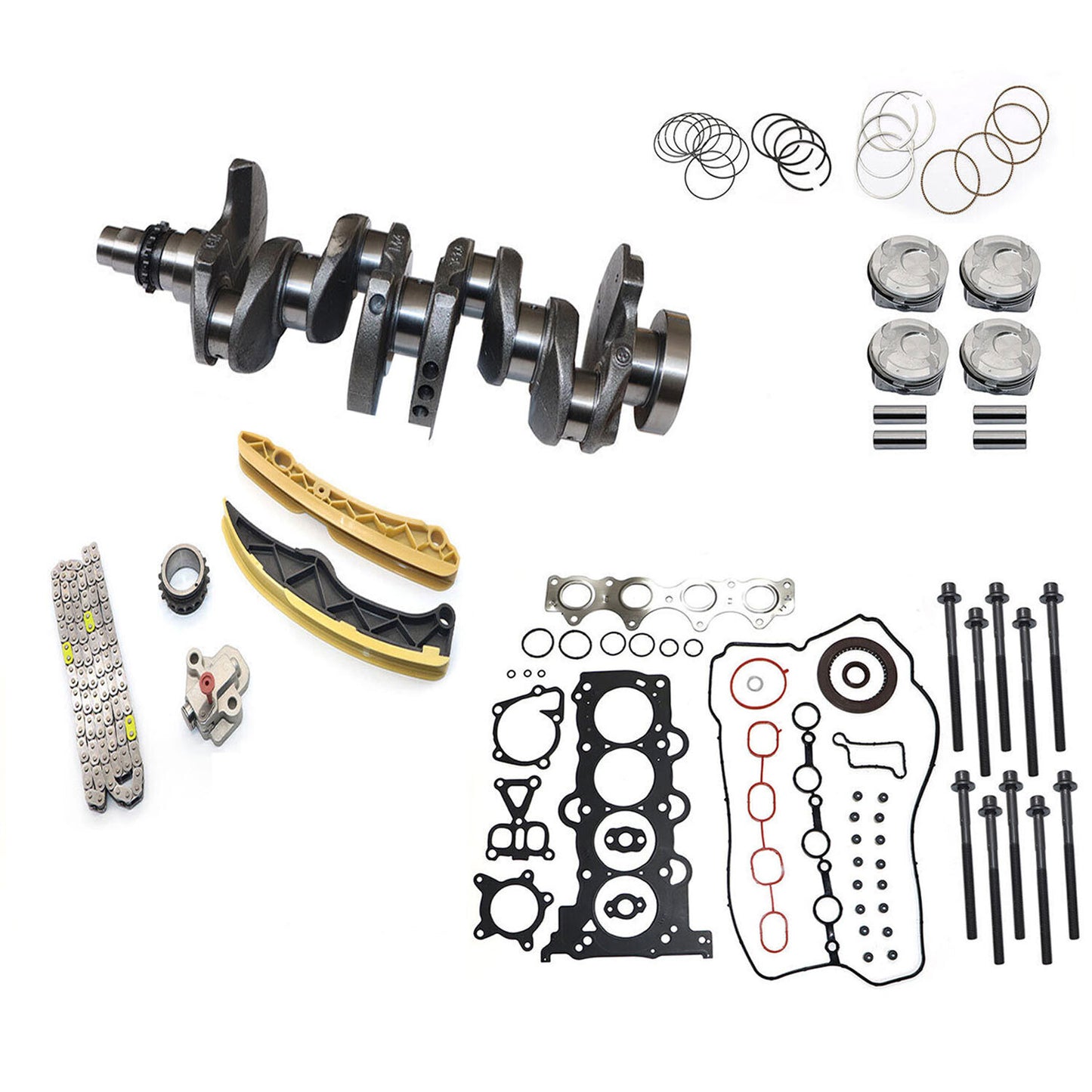 For HYUNDAI KIA G4FD 1.6L Engine Overhaul Rebuild Kit - Crankshaft Timing