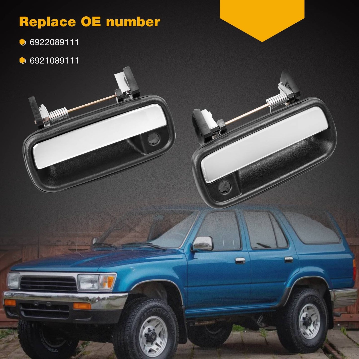 6922089111 Outside Exterior Door Handle Kit Fit 1989-1995 Toyota Pickup 4Runner