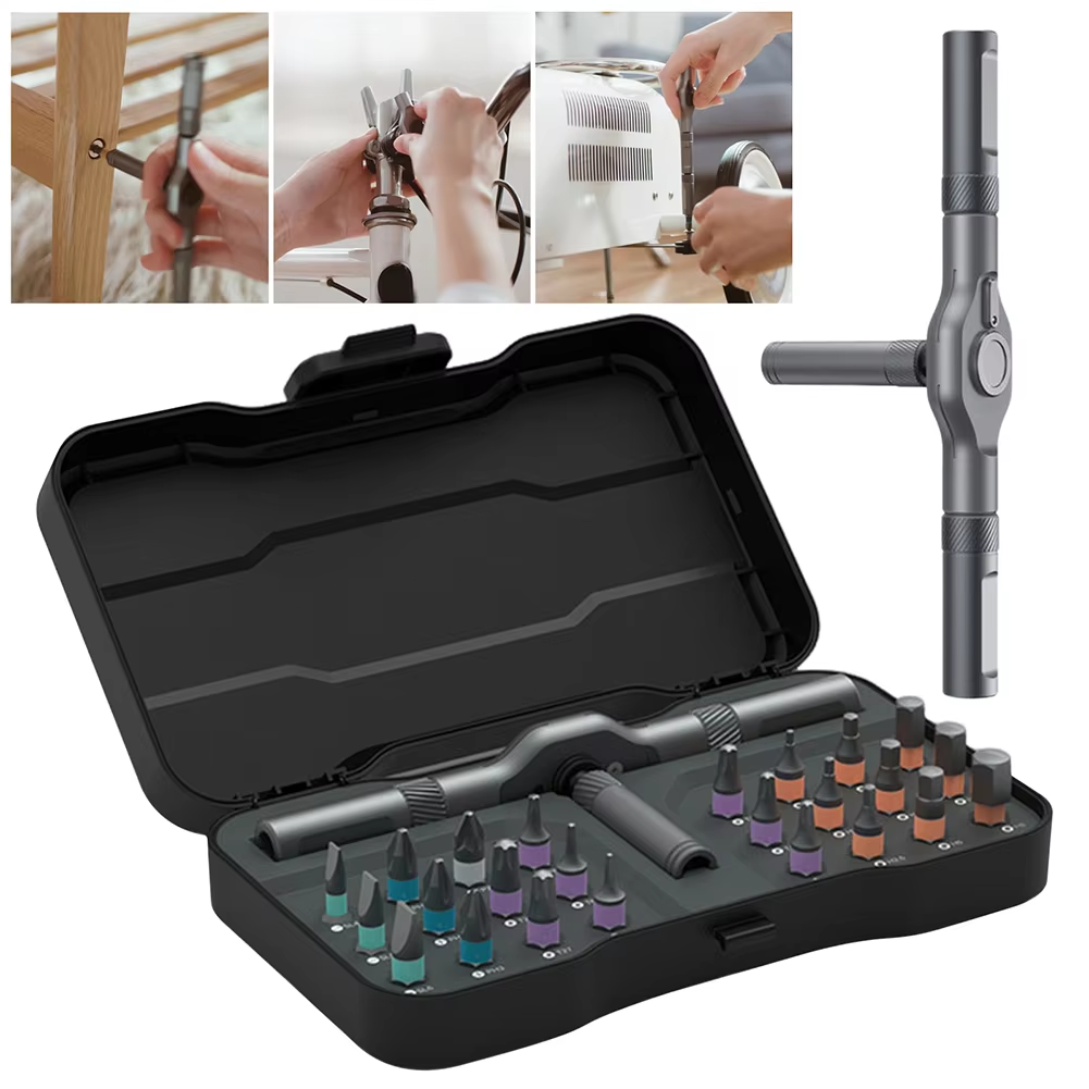 24 in 1 Magnetic Screwdriver Set, DIY Ratchet Screwdriver Set, Multi Bit Magneti