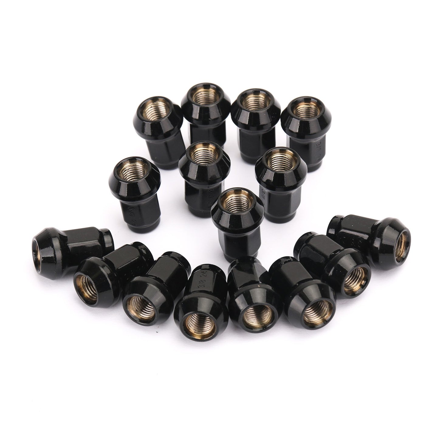 16 Pack 3/8"-24 Tapered Lug Nuts Black For Polaris Ranger 700 Rzr 900xp 800 570