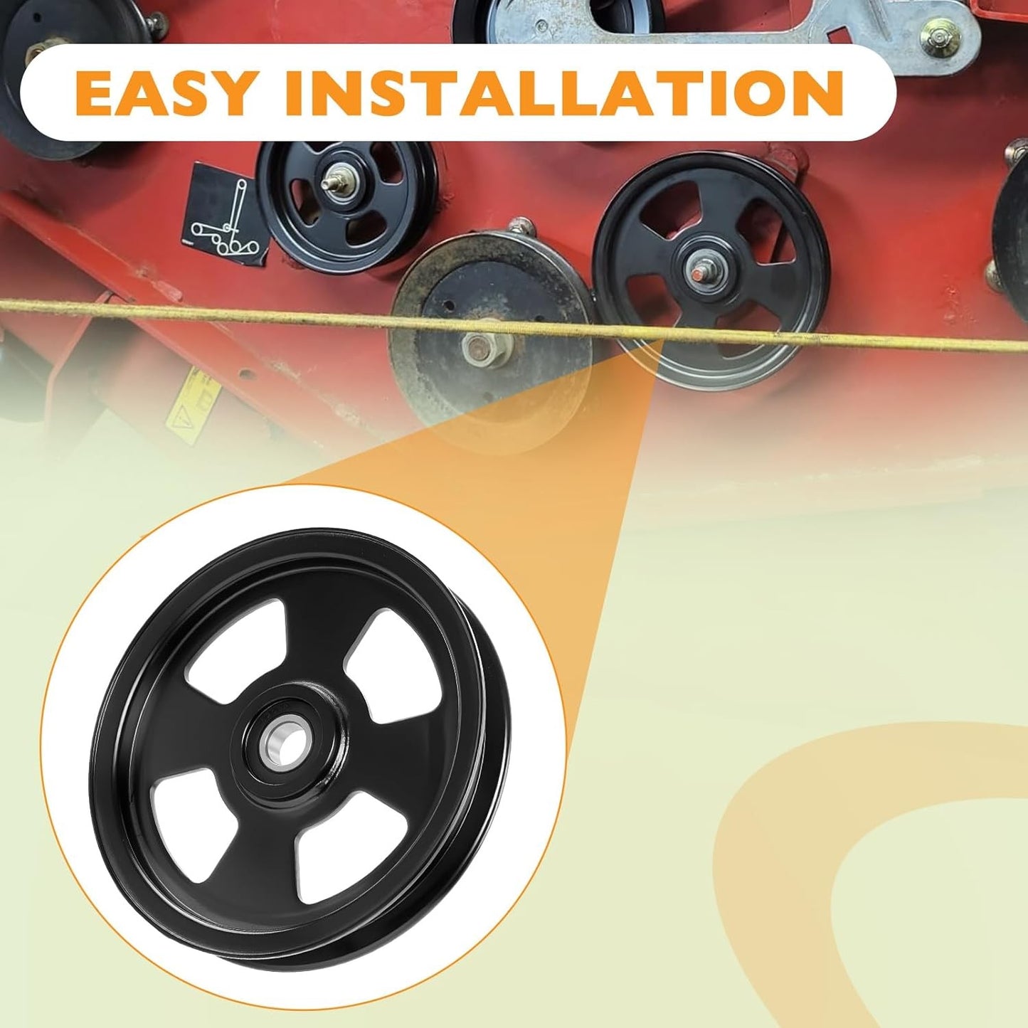 132-9424 Deck Flat Idler Pulley For Exmark Lazer Z E/S/X-Series 52" 60" 72" Toro