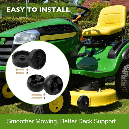 4x 734-0973 Lawn Mower Deck Roller Wheel Kit For Cub Cadet Craftsman 734-04155