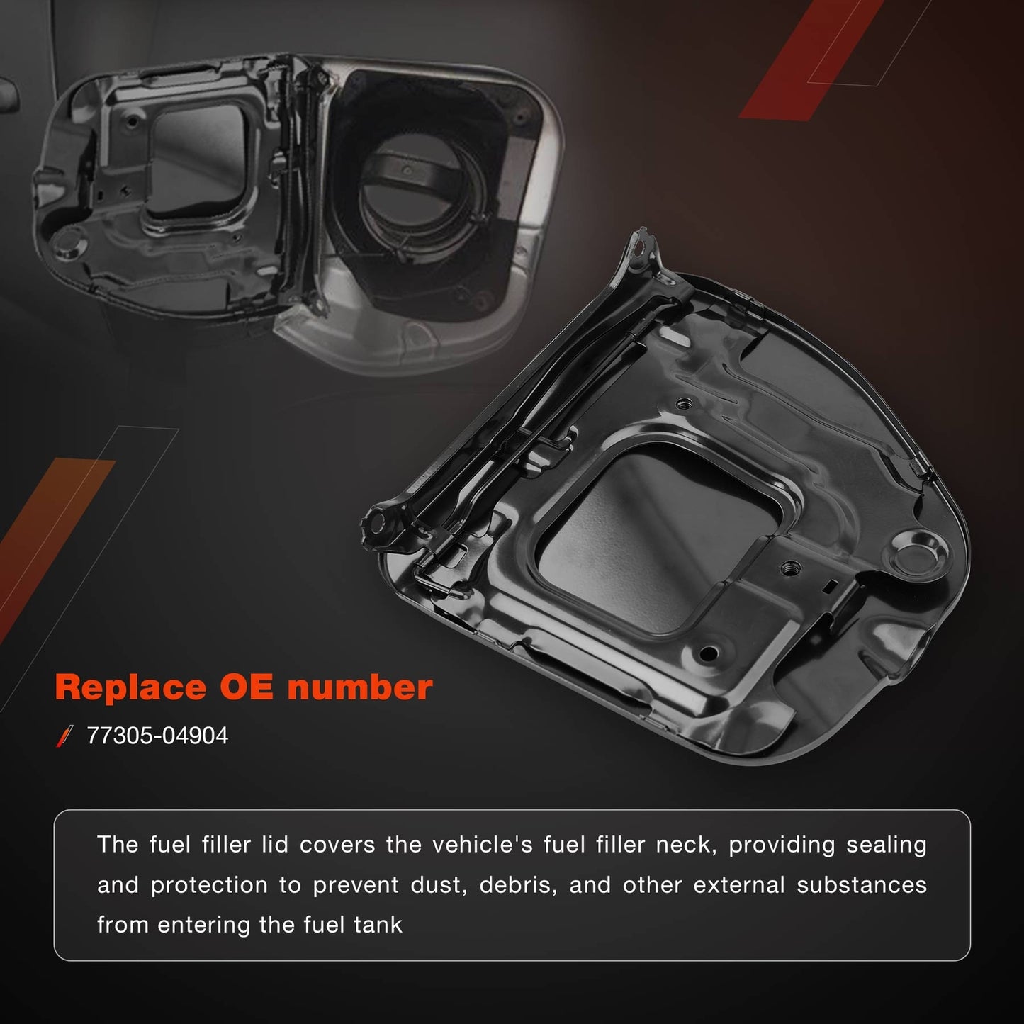 77305-04904 Double Cab Short Bed Fuel Gas Door Cover For 2005-2015 Toyota Tacoma