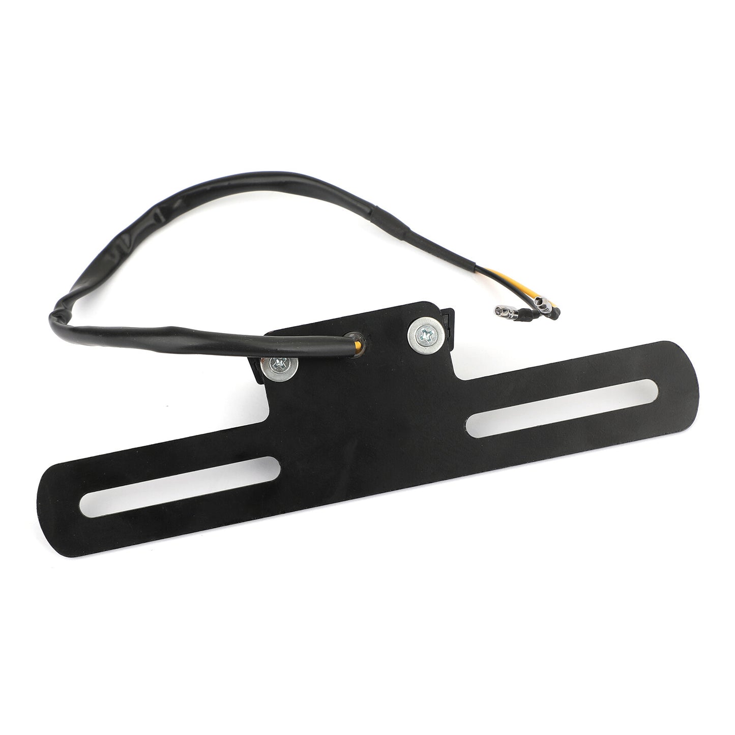 Universal Motorcycle License Plate Bracket w Light fit for Honda Kawasaki Suzuki