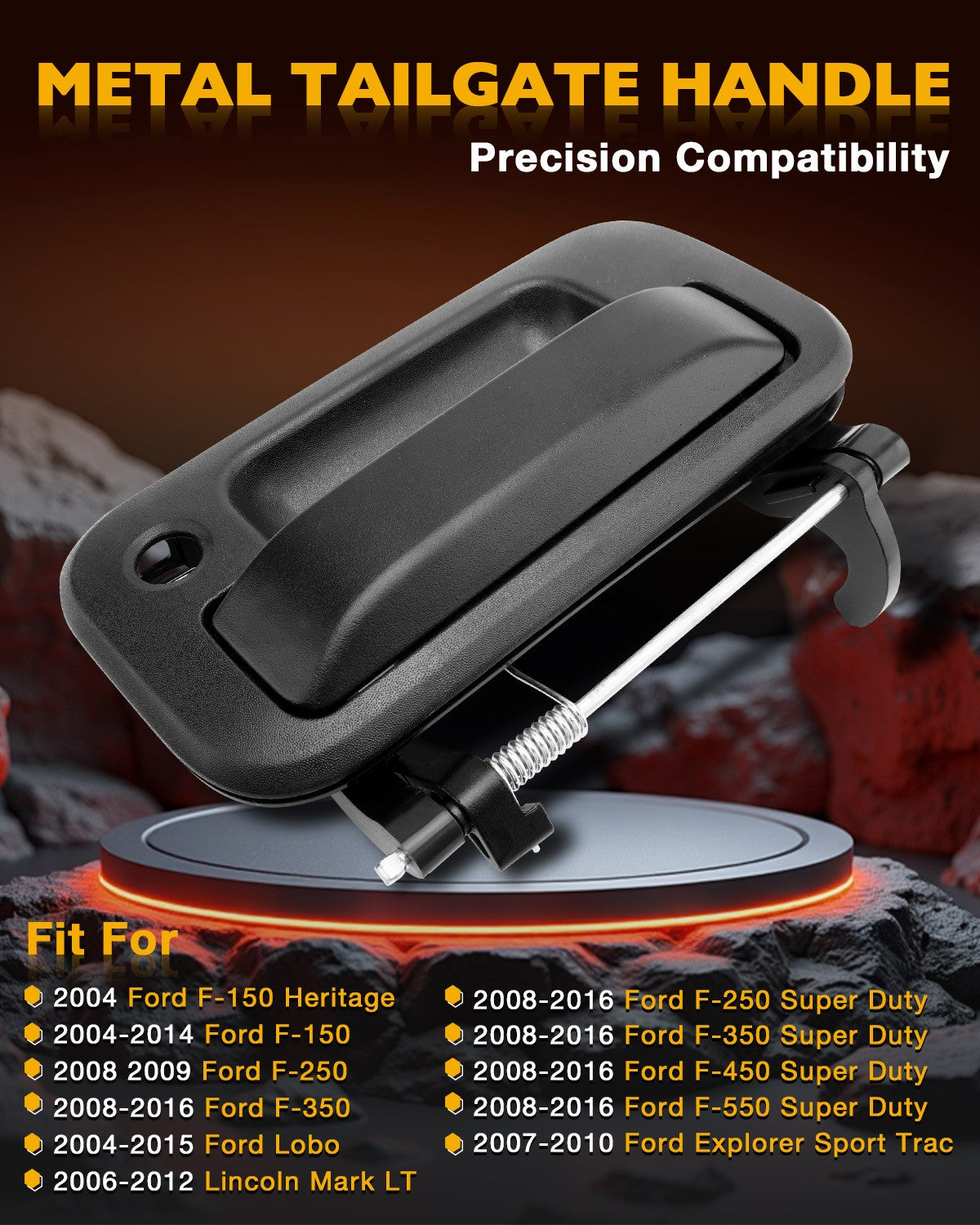 Metal Tailgate Handle Latch w/ Key Hole For 04-16 Ford F150 F250 F350 Super Duty
