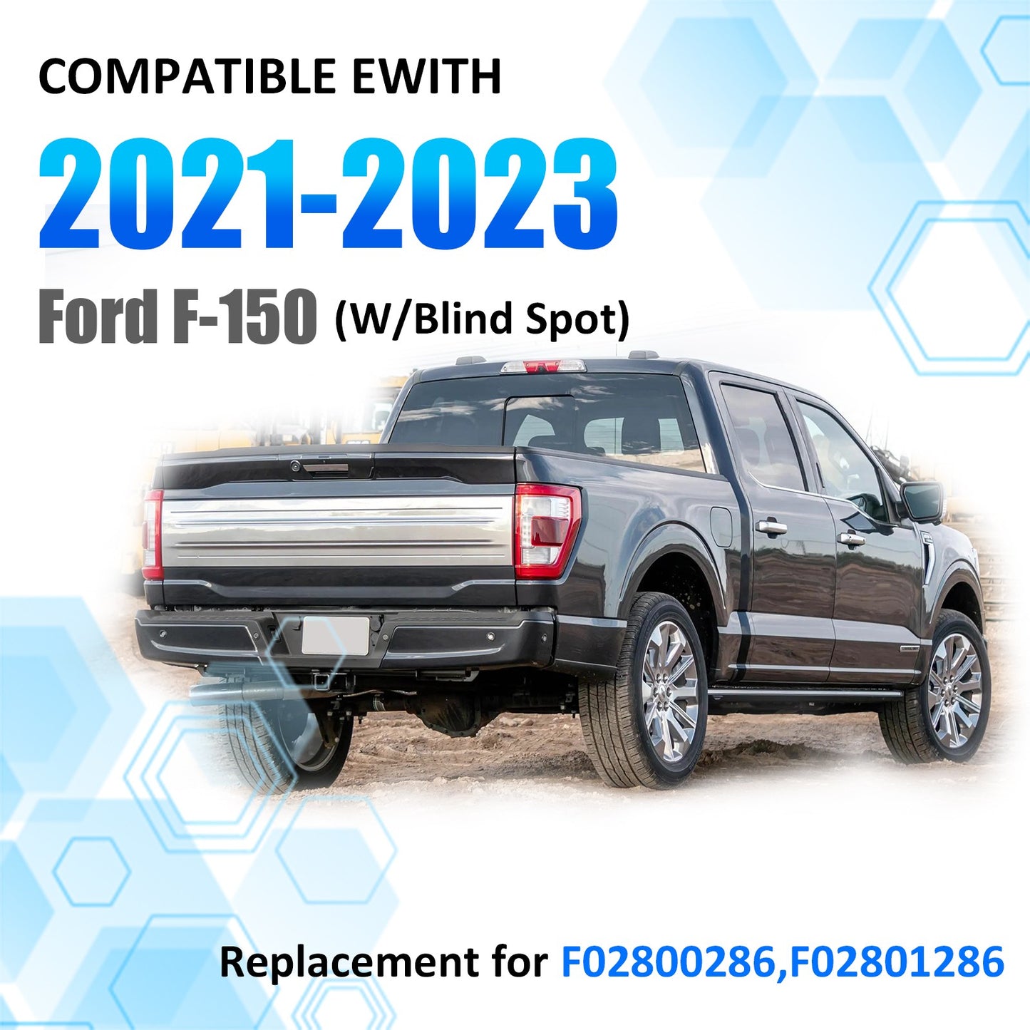 For Ford F-150 2021 2022 2023 LED Rear Tail Light Lamp w/ Blind Spot Left Side