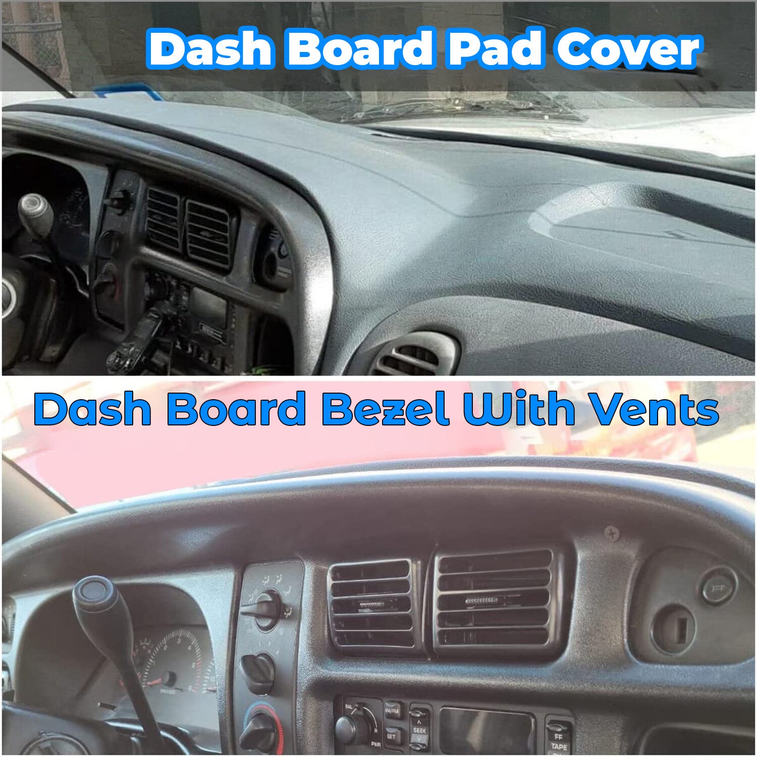 Solid Spare Dash Instrument Panel Pad Replacement Vent For 98-02 01 Dodge Ram 1500 2500 3500