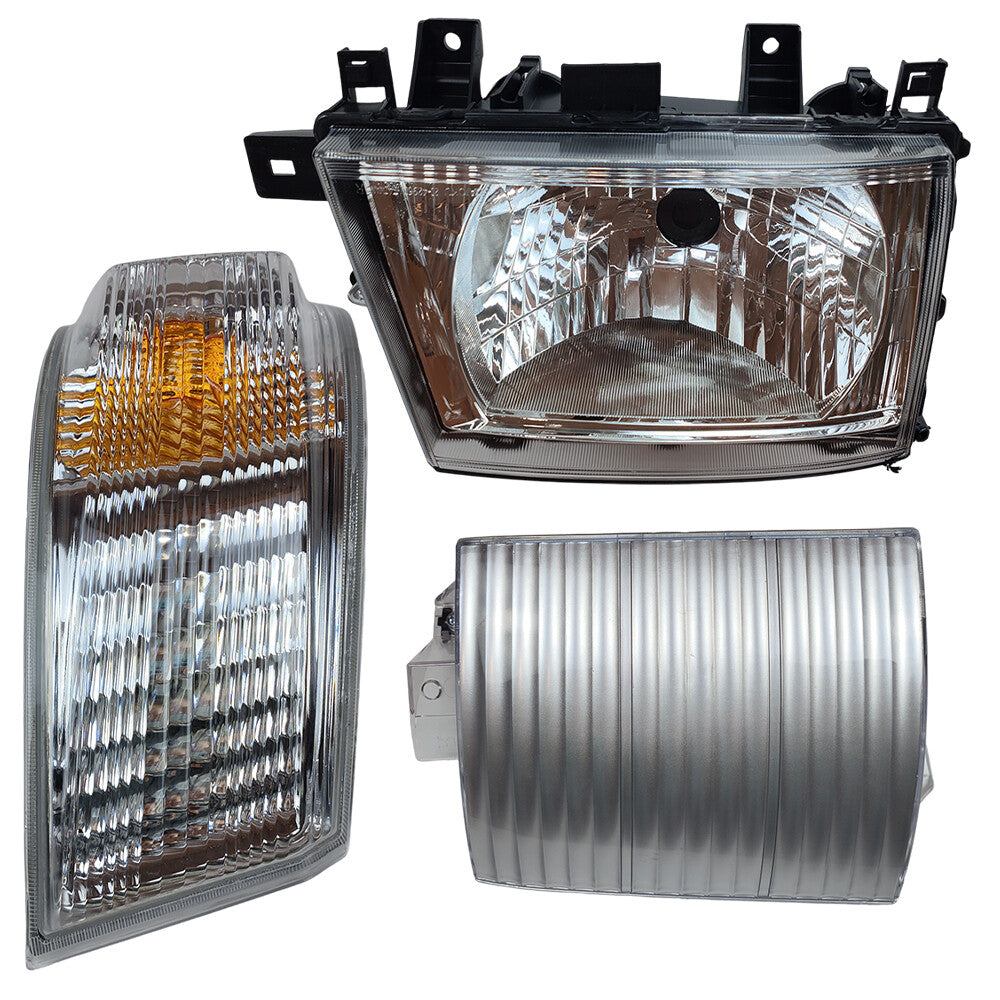 Headlight+Corner Reflector+Turn Signal Lamp For Mitsubishi Fuso FE 2012-2020 RH