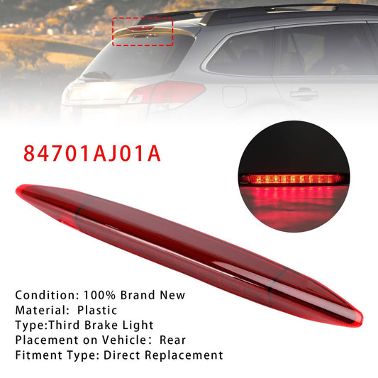 Solid Spare High Mount Third Brake Light Lamp 84701AJ01A For Subaru Outback 2010-2014 RED