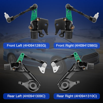 4x Front Left Air Suspension Height Level Sensors For 11-18 Audi A6 A7 S6 S7 S8