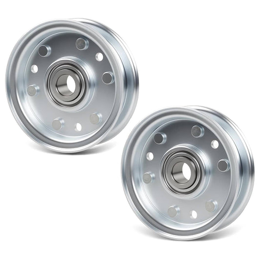 Solid Spare 164090 Idler Flat Pulley For King Kutter RFM Series 4' 5' 6' Lawn Mower Tractor