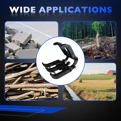2-Pin Mini Excavator Grabber Attachment For 0.8-1.8 Tons Excavator Most Models