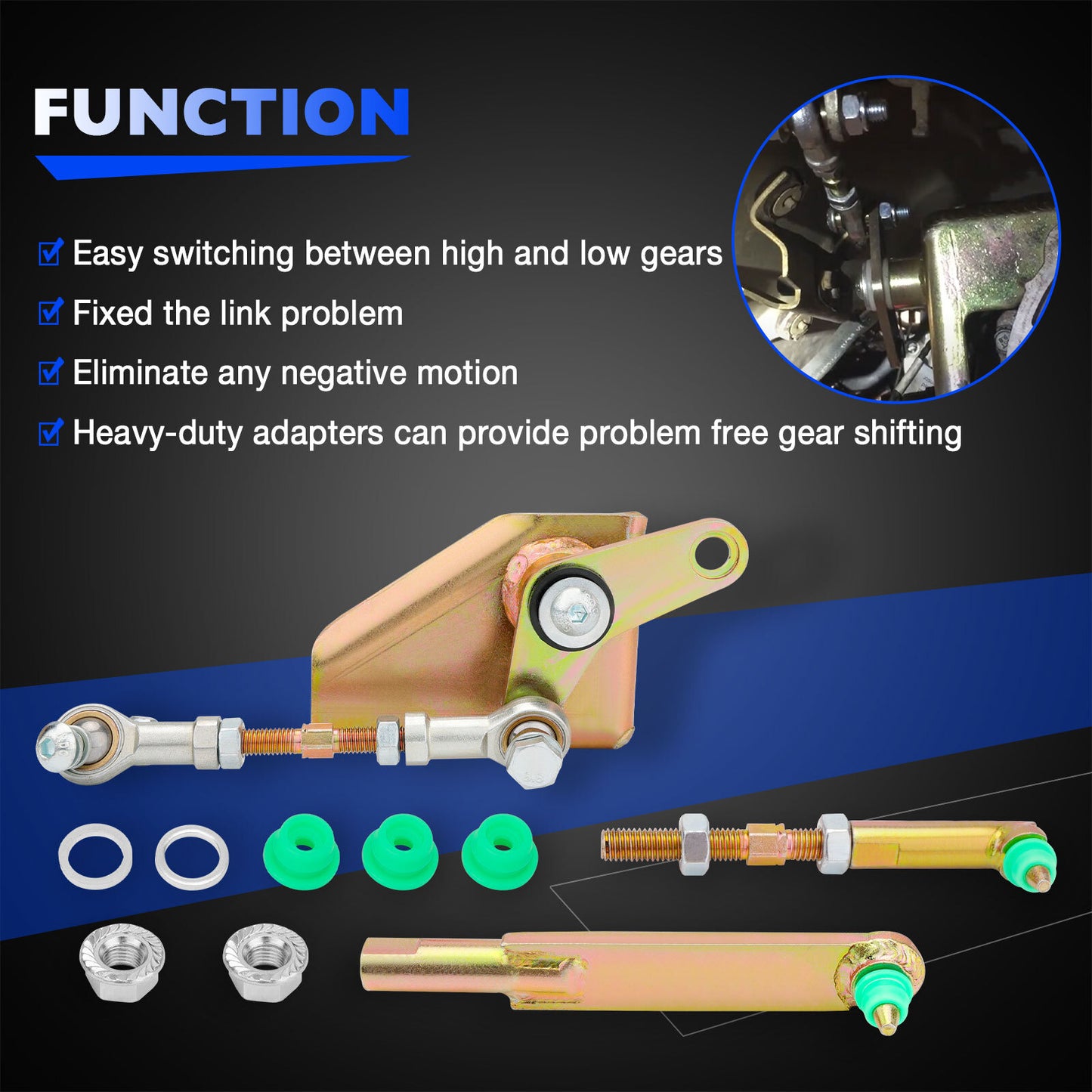 Transfer Case Shift Linkage Adapter Kit For 1997-06 Jeep Wrangler TJ LJ 4947100