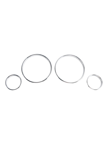 Silver Dash Trim Rings Speedometer Gauge Cluster Panel For BMW E38 E39 E53 X5