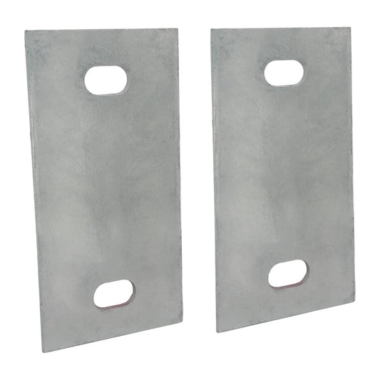 Solid Spare Stationary Dock Washer Plate, 5" x 2-1/2" - Heavy-Duty Galvanized Steel (2)