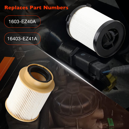 16403-EZ41A Oil Fuel Filter Kit For 2016-19 Nissan Titan XD 5.0L Cummins Diesel