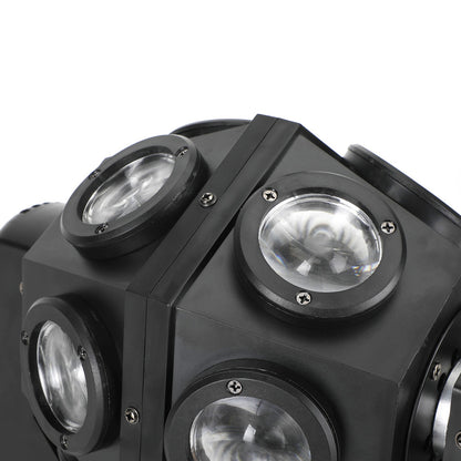 200W Moving Head 12 LED Rotating Beam Stage Light RGBW DJ Disco Party DMX US