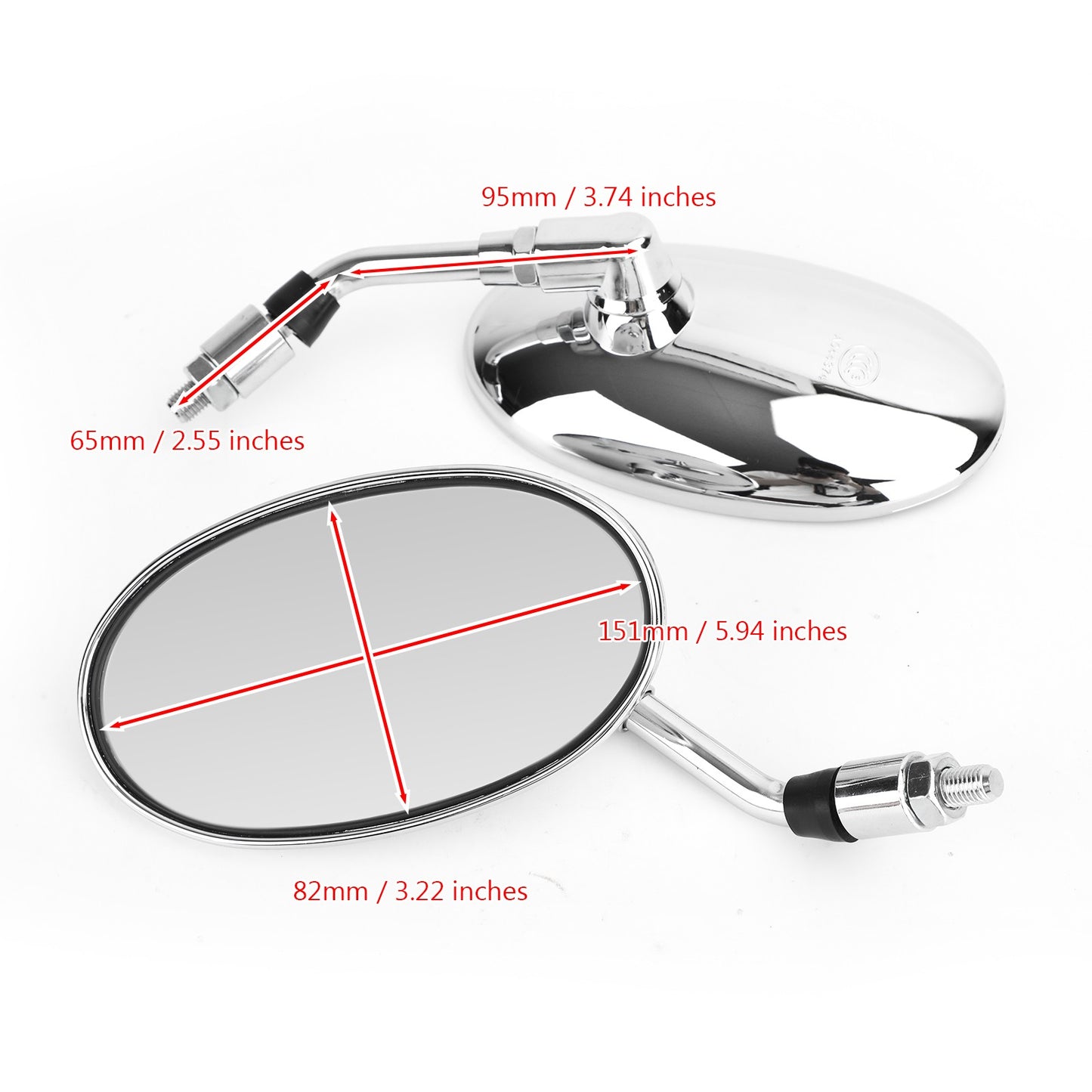 Rearview Mirrors Fit for Honda NV VT VF 250 400 600 750 800 1100 Shadow Magna