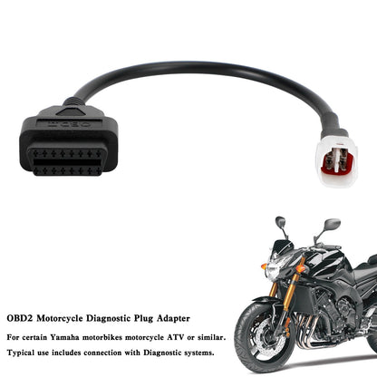 4 Pin to OBD2 Cable Diagnostic Adapter Connector Fit For Yamaha R1 R6 MT09