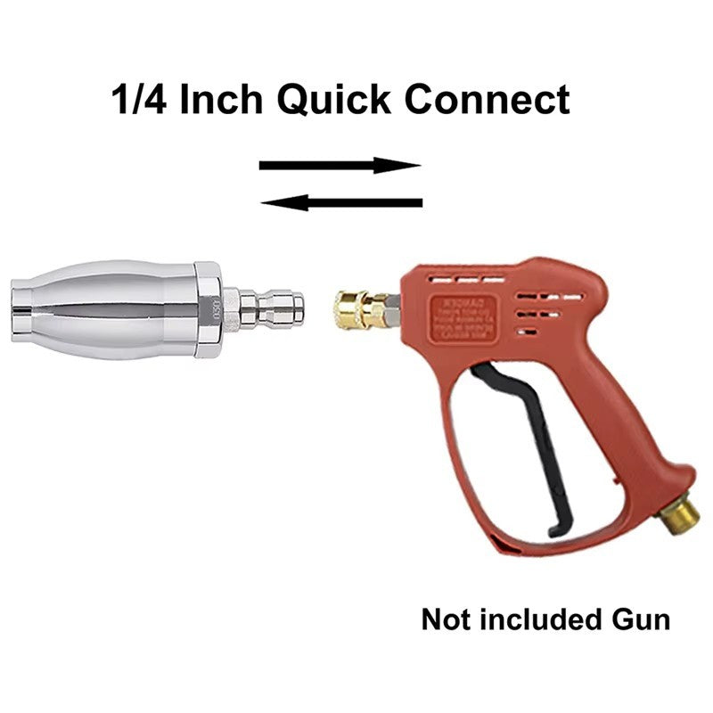 High Pressure Washer 3600PSI Rotating Turbo Nozzle Spray Tip 3.0 GPM 1/4'' Quick