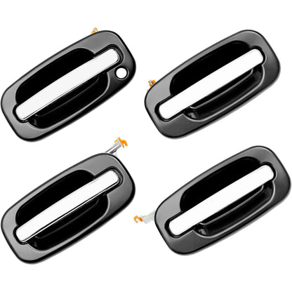 4X Exterior Door Handle Chrome Lever Fit 99-07 Chevy GMC Yukon Cadillac 15182406