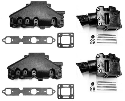 Exhaust Manifold and Riser Kit For MerCruiser 4.3L V6 99746A17, 807988Q03