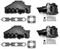 Exhaust Manifold and Riser Kit For MerCruiser 4.3L V6 99746A17, 807988Q03